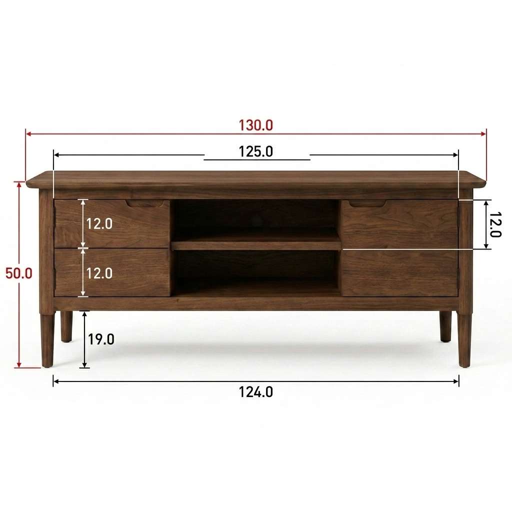 Norway Dark Walnut TV Stand & Media Unit Secondary image