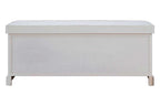 White Three Drawer Storage Bench with Cushion | Heritage - Zalynco