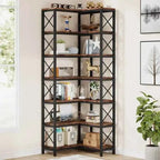 7-Tier Corner Bookshelf Display Storage Rack