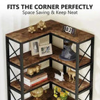 7-Tier Corner Bookshelf Display Storage Rack