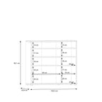3 Door Shoe Cabinet with Push-to-Open Doors – Taupe