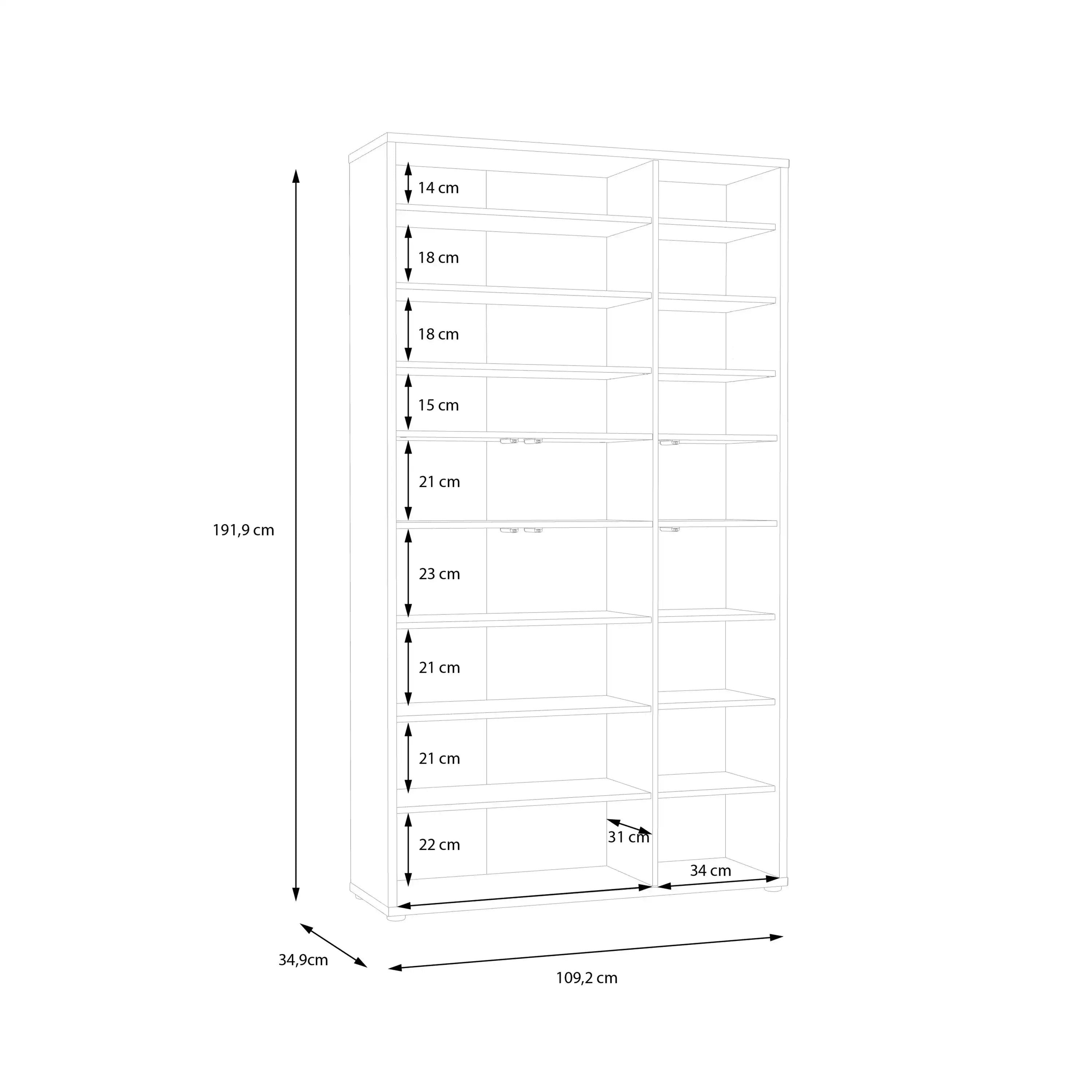 6 Door Tall Shoe Cabinet with Push-to-Open Doors – Sand Secondary image