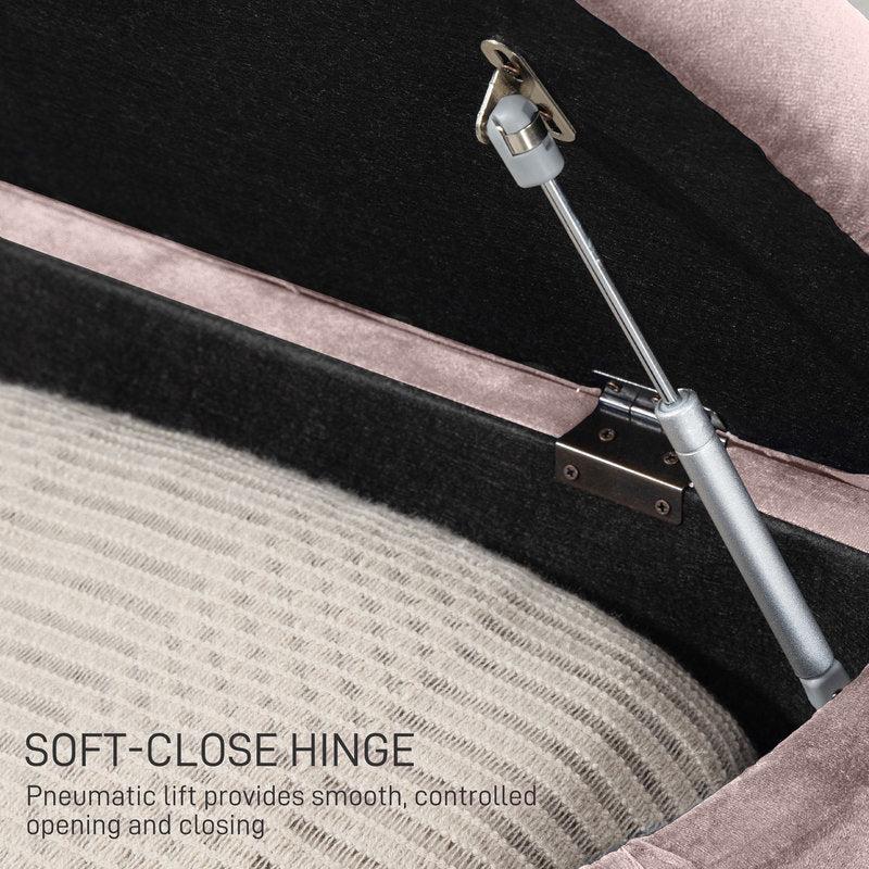 Close-up of a soft-close hinge mechanism on a piece of furniture.