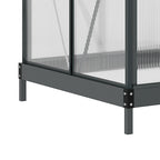 Metal frame with glass panels on a white background