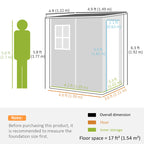 Measurement chart of a small room with dimensions labeled, including a person for scale.
