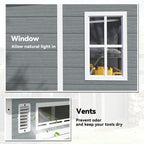 Illustration of a small building with windows and vents labeled for natural light and odor prevention.