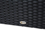 Close-up of a black woven surface with 'Outsunny' logo.