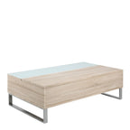 Lift-Up Coffee Table with Hidden Storage – Oak