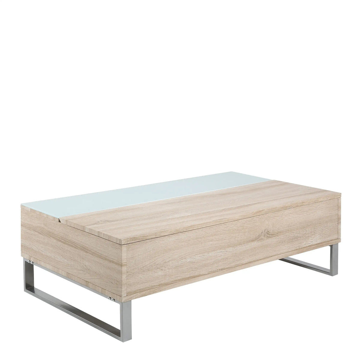 Lift-Up Coffee Table with Hidden Storage – Oak