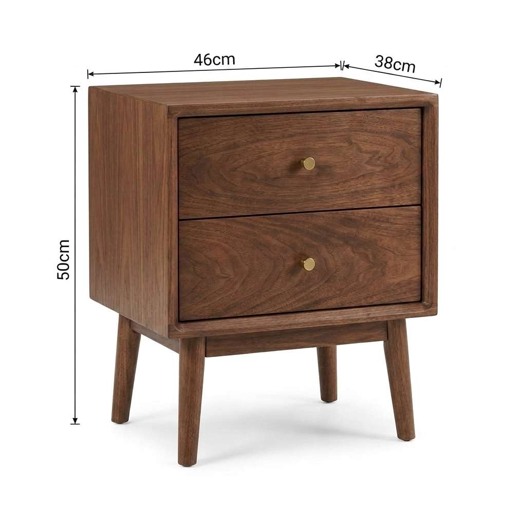 Wright Walnut Bedside Table Secondary image