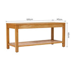 Bali Rattan Bench with Storage Shelf
