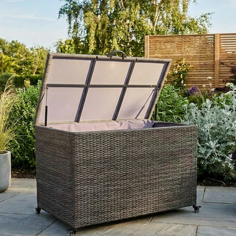 Charcoal Weave 510L KD Cushion Storage Box Secondary image