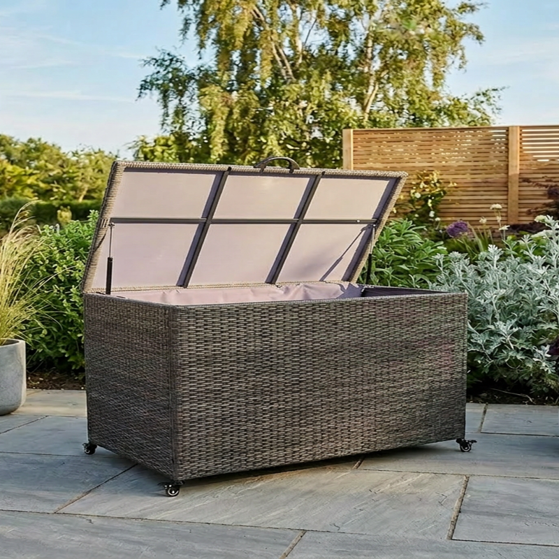 Charcoal Weave 645L KD Cushion Storage Box Secondary image