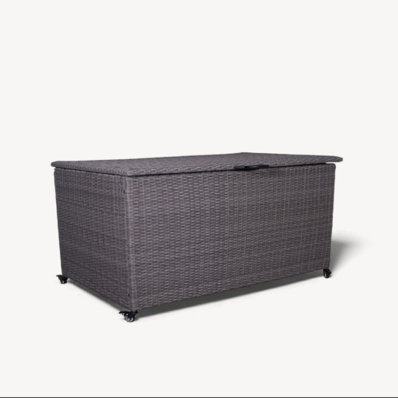 Royalcraft 645L charcoal rattan storage box on white background Main image