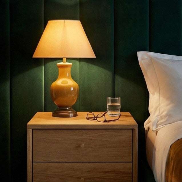 Wright Oak Bedside Table - Zalynco