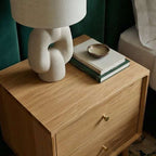 Wright Oak Bedside Table - Zalynco