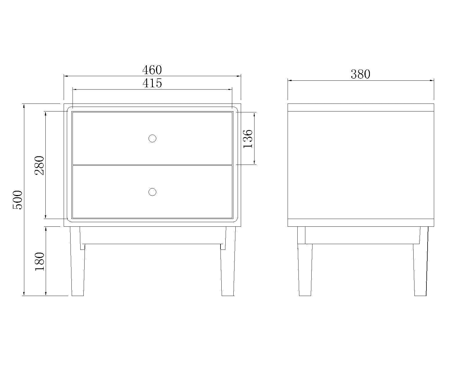 Wright Oak Bedside Table Secondary image