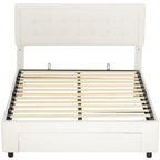 Cream slatted bed base