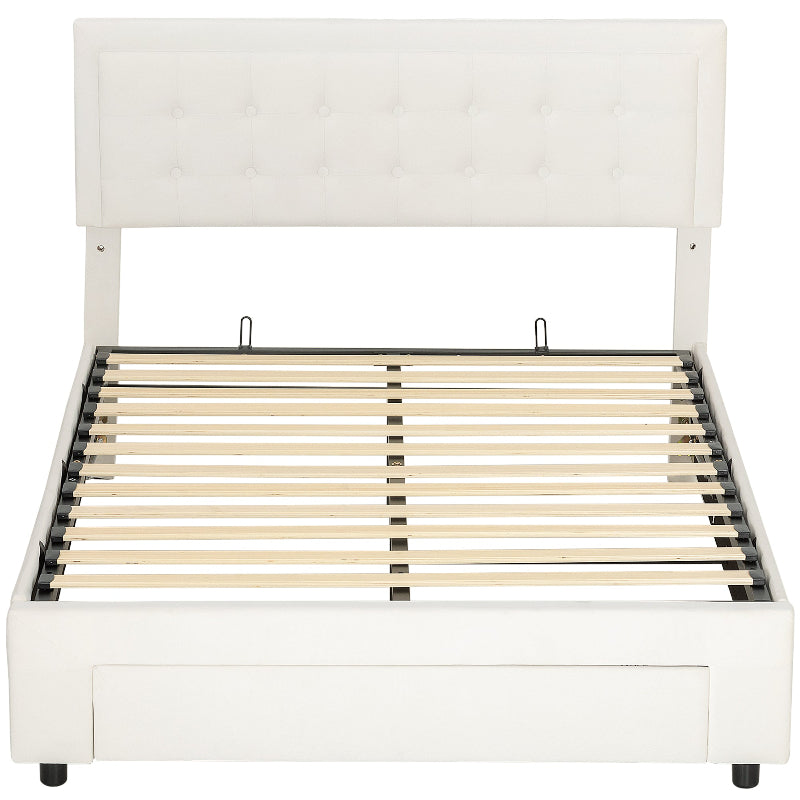 Cream slatted bed base