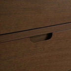 Norway Dark Walnut Wooden Bedside Table - Zalynco