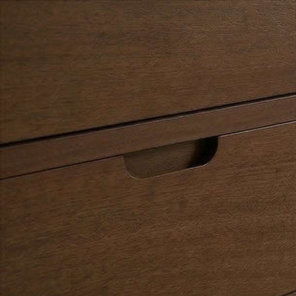 Norway Dark Walnut Wooden Bedside Table - Zalynco