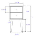 Minimalist Mango Wood Logan Narrow Bedside Table - Zalynco