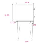 Minimalist Mango Wood Logan Narrow Bedside Table - Zalynco