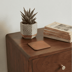 Scandinavian Walnut Logan Narrow Bedside Table - Zalynco