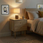 Minimalist Mango Wood Oslo Bedside Table - Zalynco