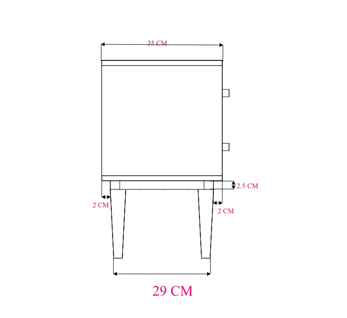 Minimalist Mango Wood Oslo Bedside Table - Zalynco