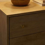 Minimalist Mango Wood Light Oak Oslo Chest of 3 Drawers - Zalynco