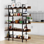 5-Tier Industrial Bookshelf and Display Rack