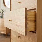 Wright Oak Tallboy Chest of 5 Drawers
