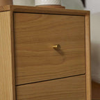 Wright Narrow Oak Bedside Table - Zalynco