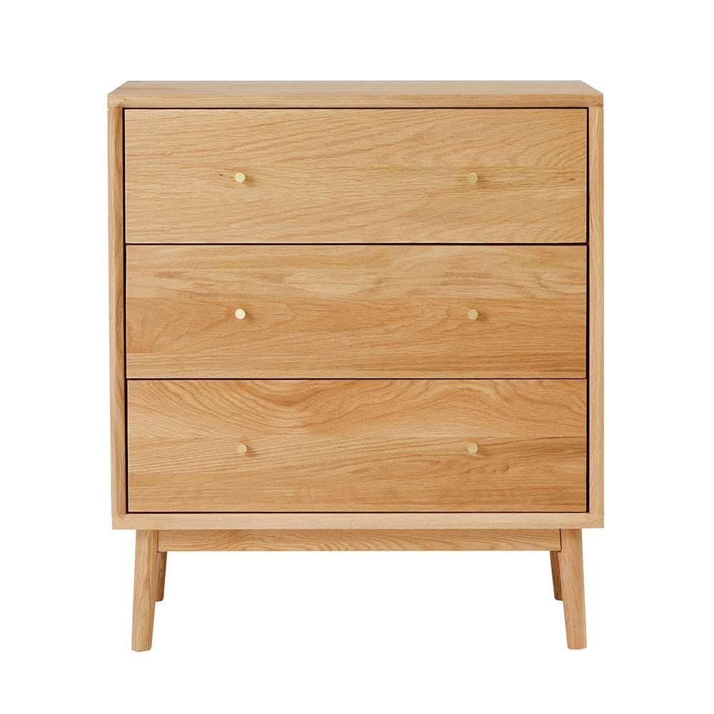 Wright Oak Chest of 3 Drawers - Zalynco Main image
