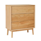 Wright Oak Chest of 3 Drawers - Zalynco