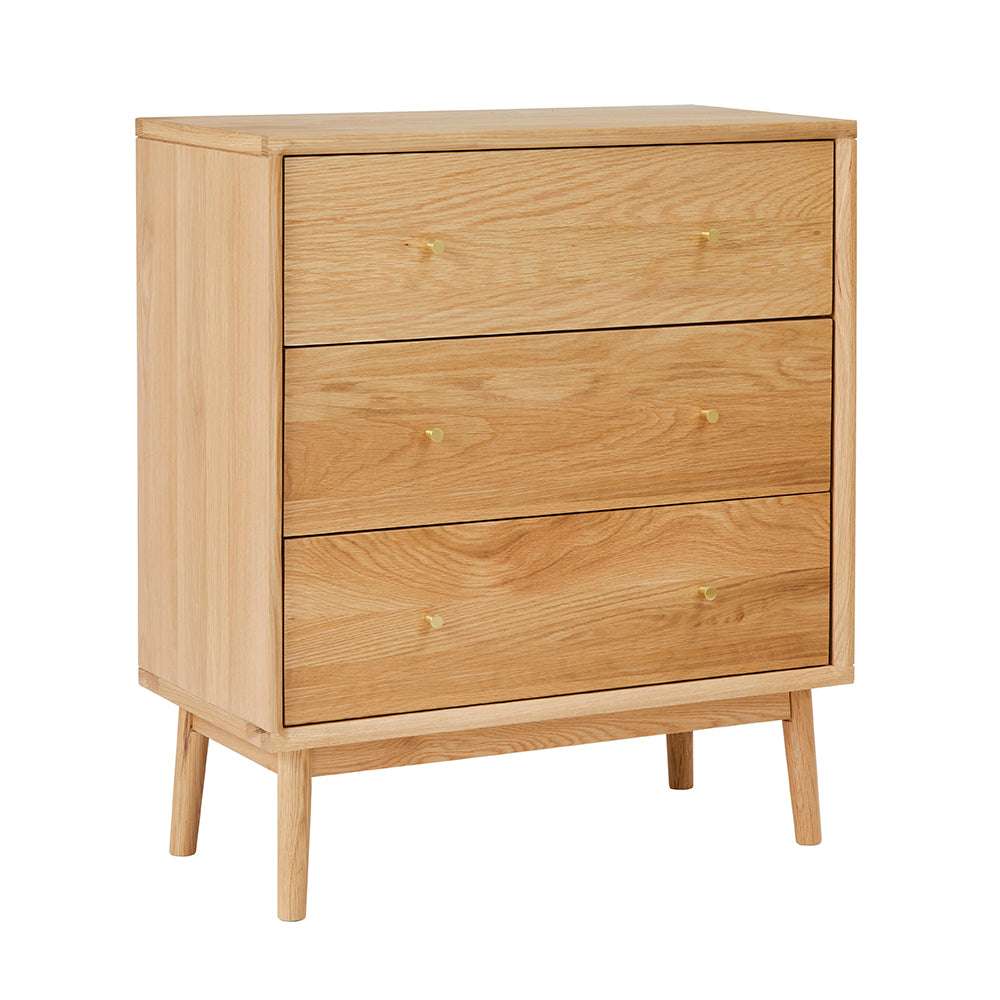 Wright Oak Chest of 3 Drawers - Zalynco