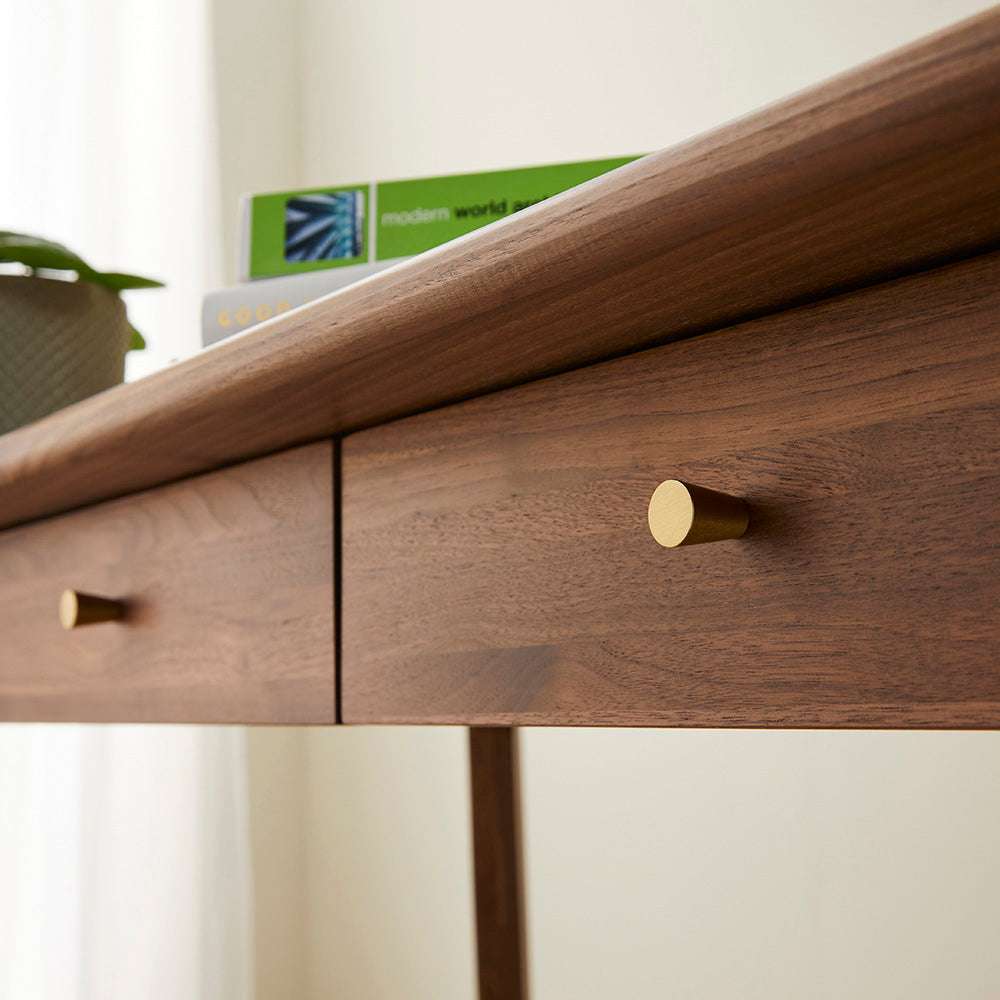 Wright Walnut Desk and Dressing Table - Zalynco