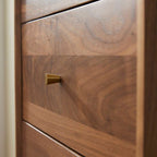 Wright Walnut Tallboy Chest of 5 Drawers - Zalynco
