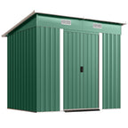 Green Metal Garden Shed
