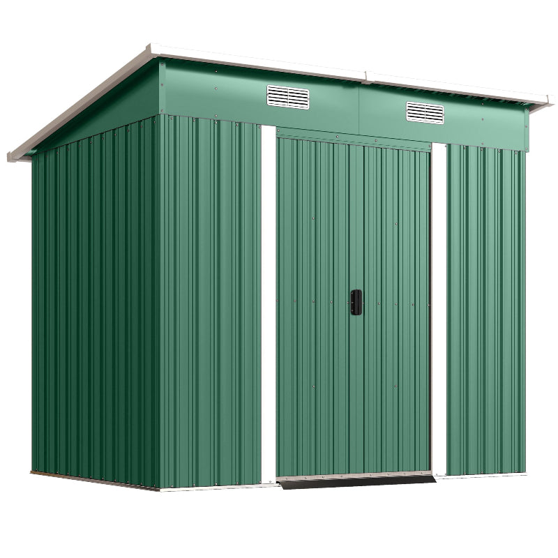 Green Metal Garden Shed